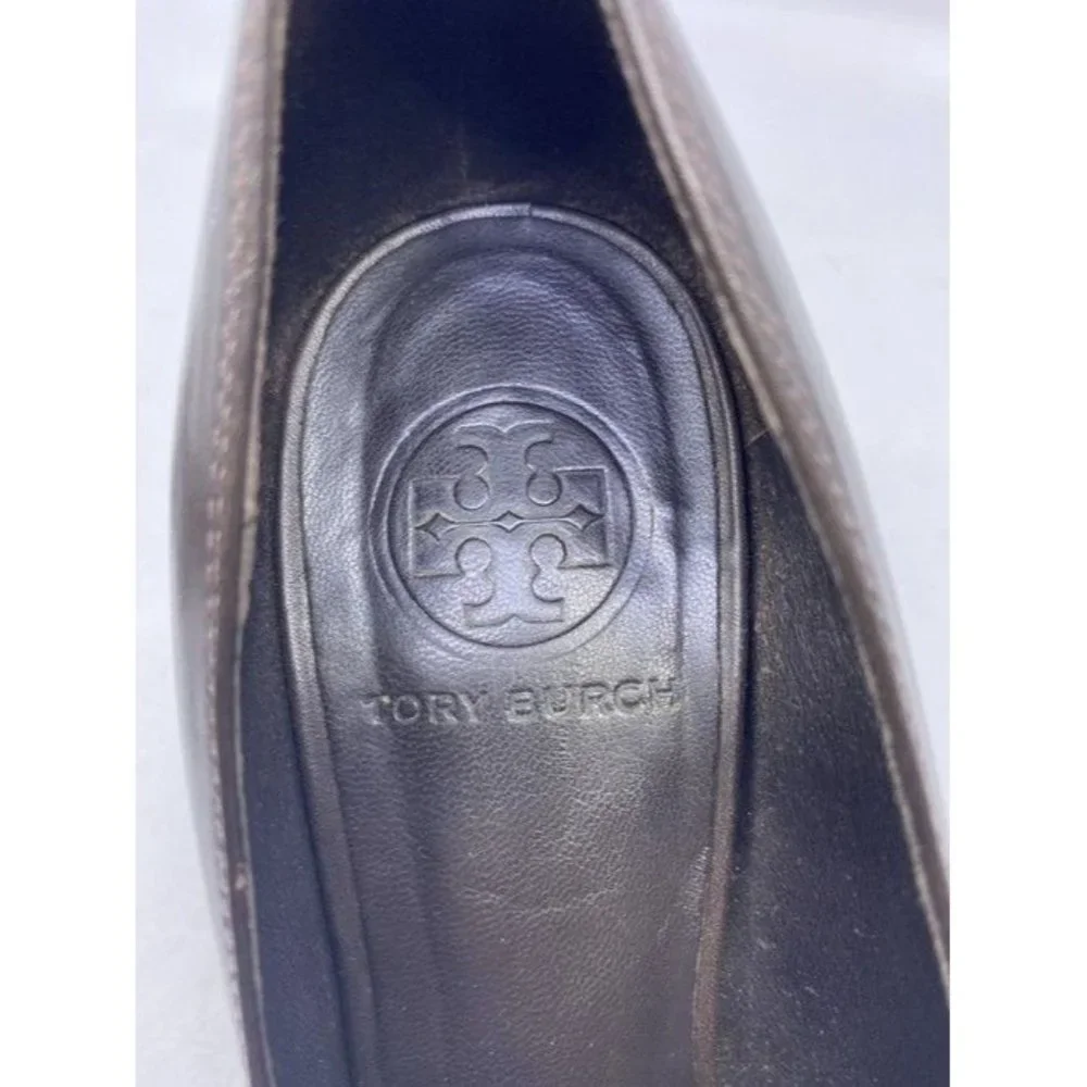 Tory Burch Brown Leather Mid Heel Pumps Size Us